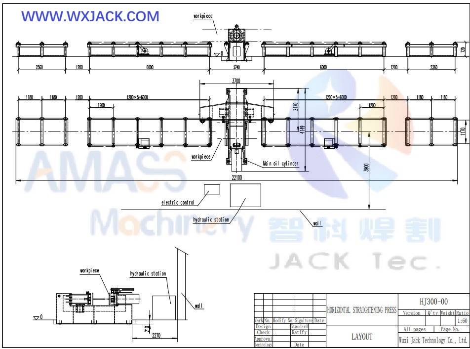 Steel Structure BOX H Beam Horizontal Press Straightening Machine 53
