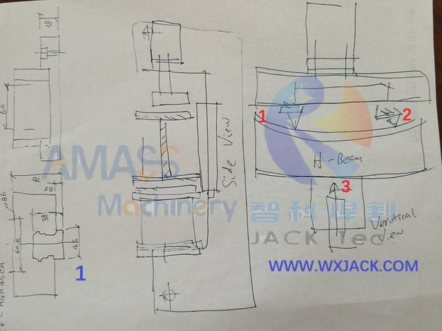 1 Steel Structure BOX H Beam Horizontal Press Straightening Machine 32
